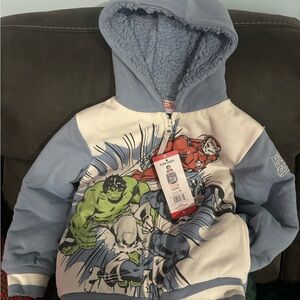 Marvel Heroes Blue and White Hoodie